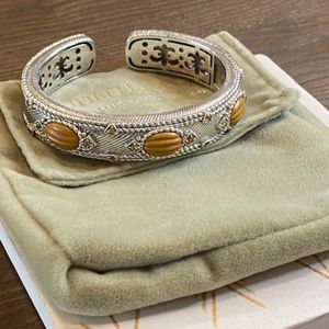 Judith Ripka Bangle Bracelet Citrine and Jasper